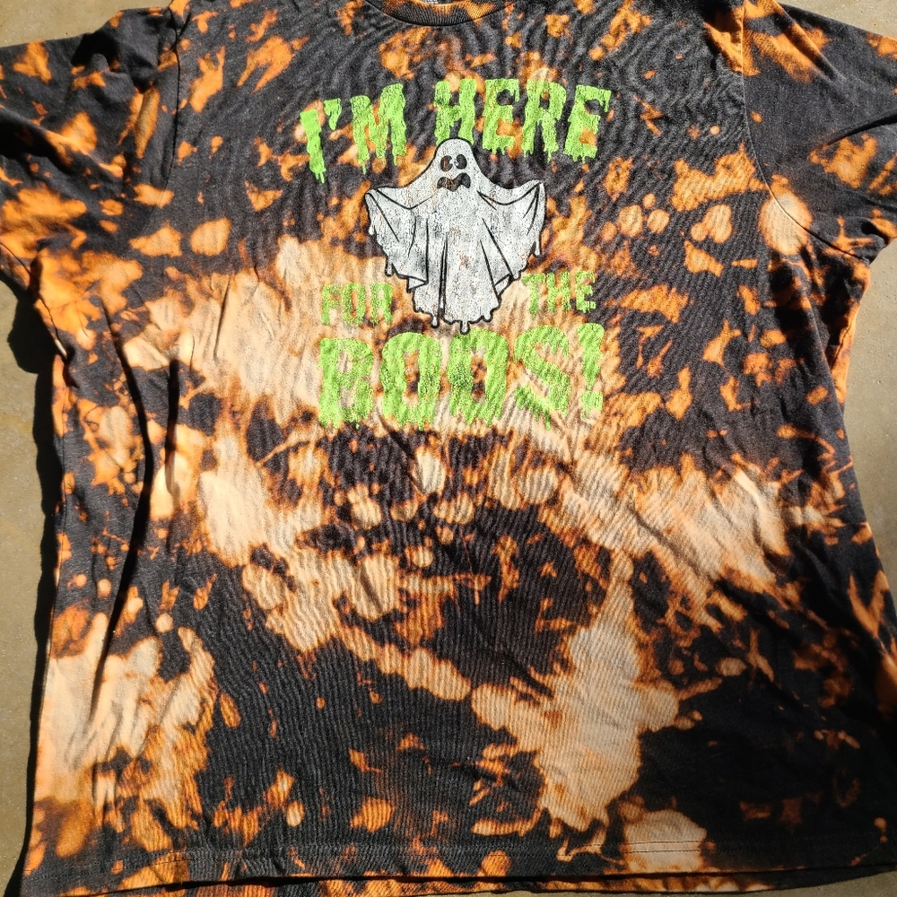 Hand acid washed Halloween tee